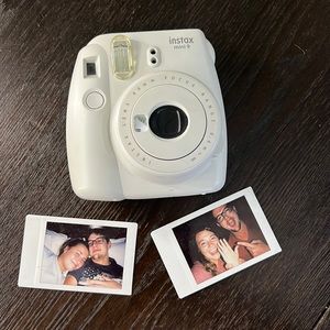 Pearl white instax mini 9 Polaroid camera